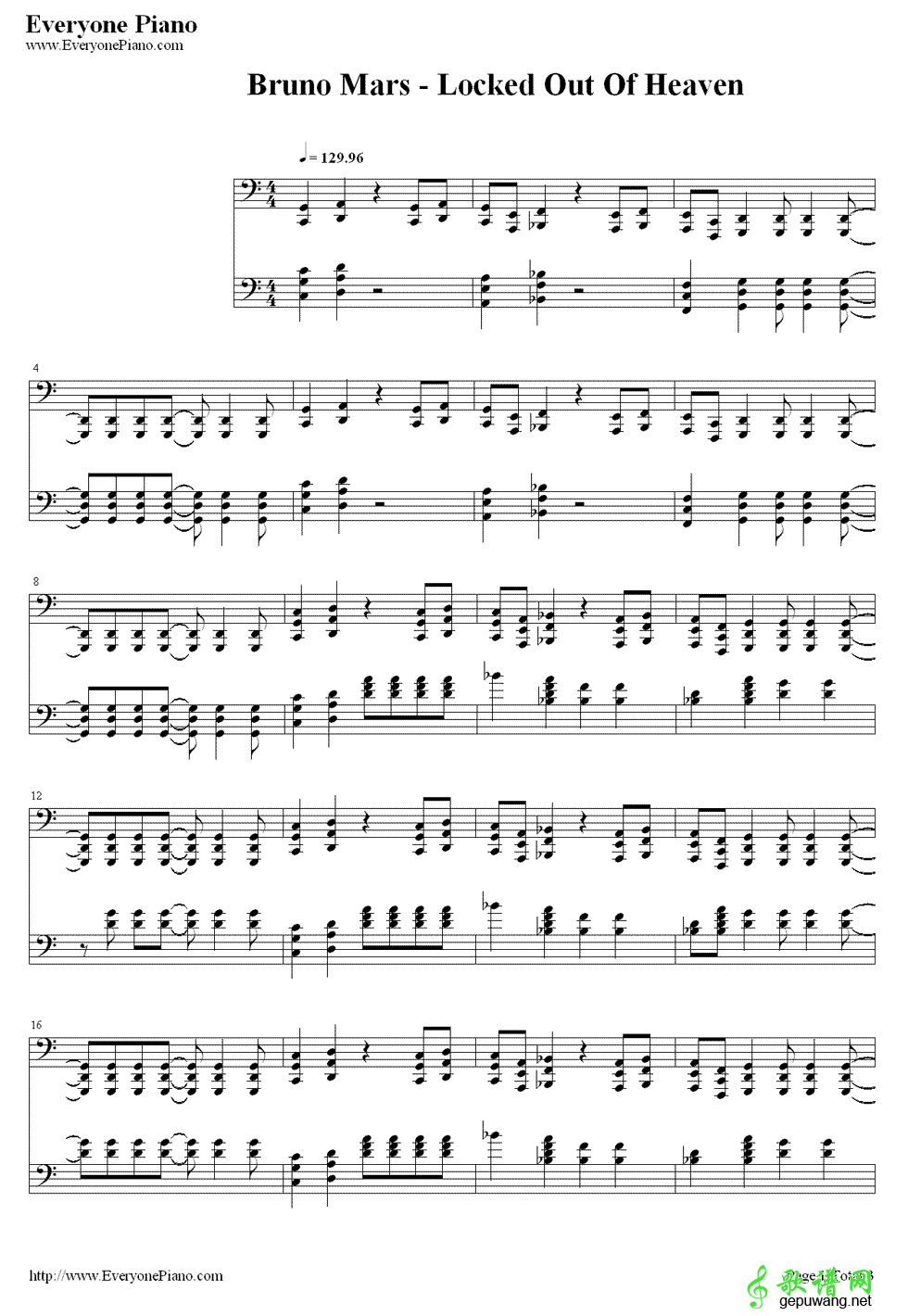 Locked Out Of Heaven Bruno Mars-Locked Out Of Heave