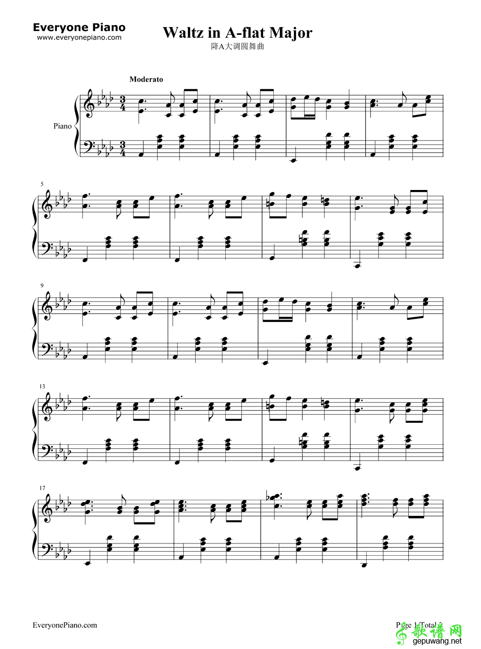 降A大调圆舞曲 降A大调圆舞曲  