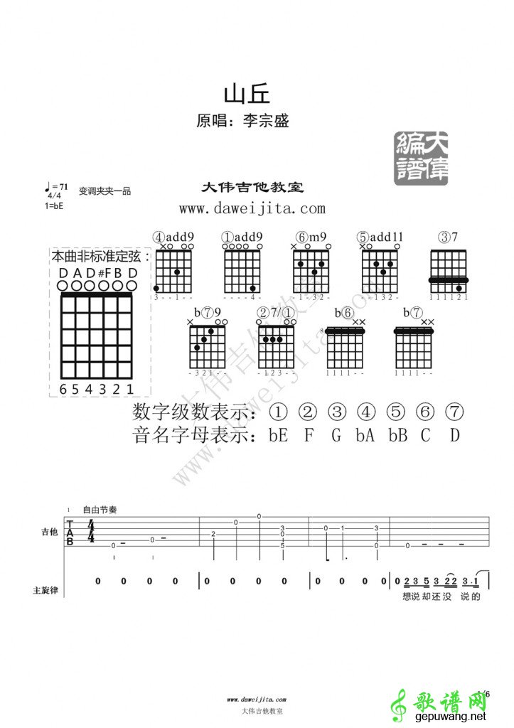 《山丘》_李宗盛《山丘》示范+讲解+