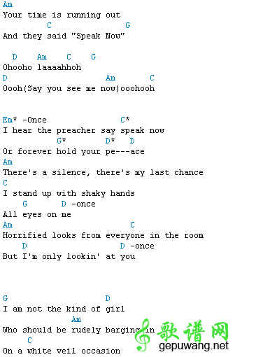 Speak now