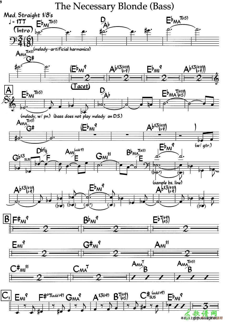 The Necessary Blonde(Bass)  
