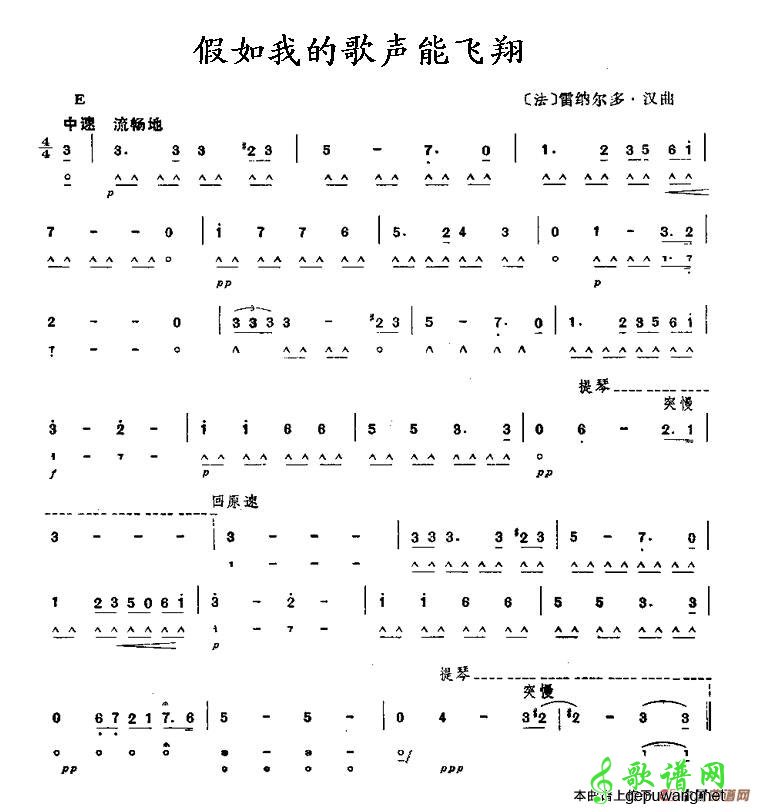 假如我的歌声能飞翔