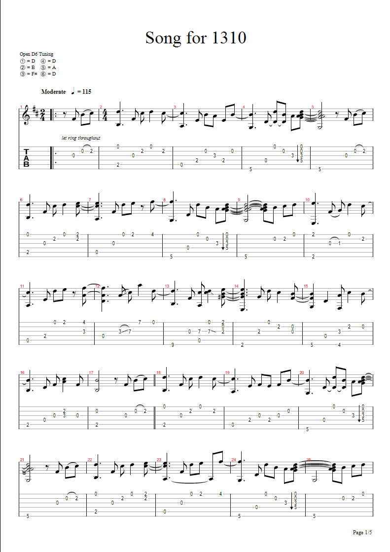 Song for 1310