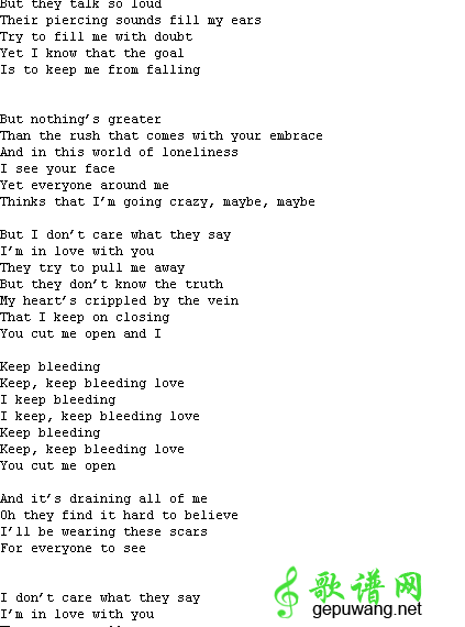 bleeding love