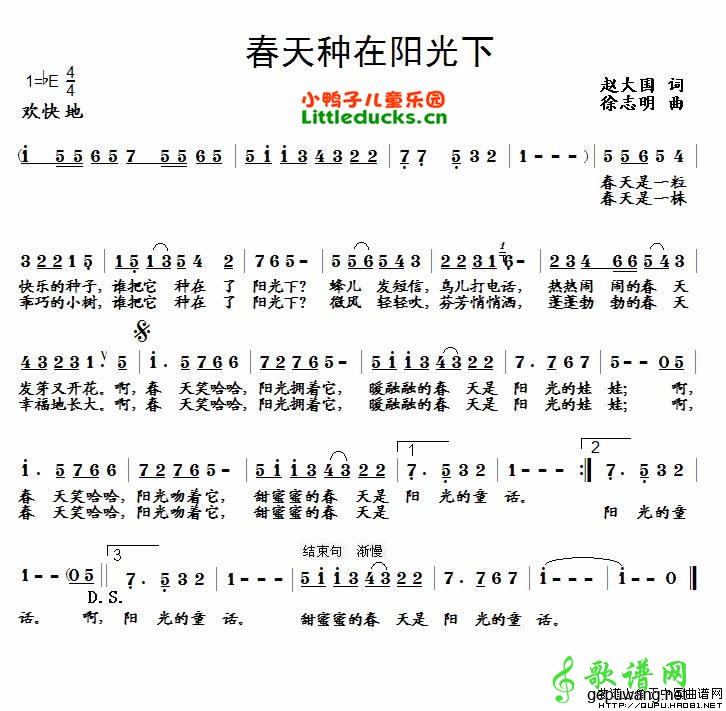 春天种在阳光下
