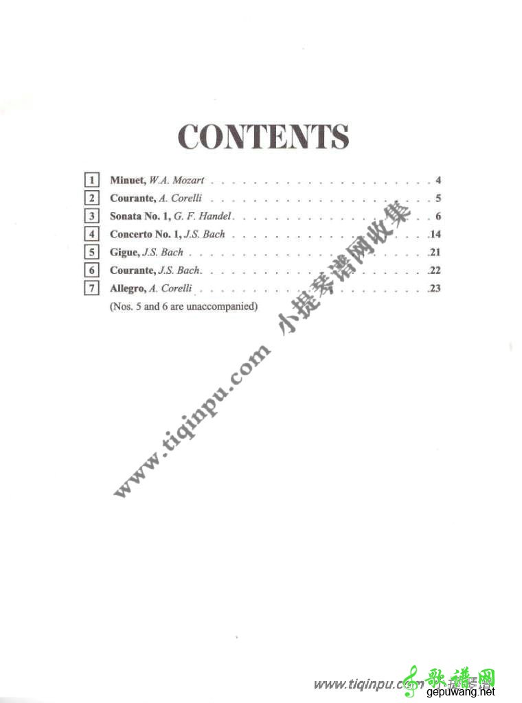 铃木小提琴教材第七册（原版扫描）