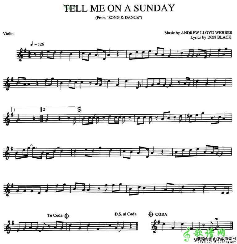 TELL ME ON A SUNDAY