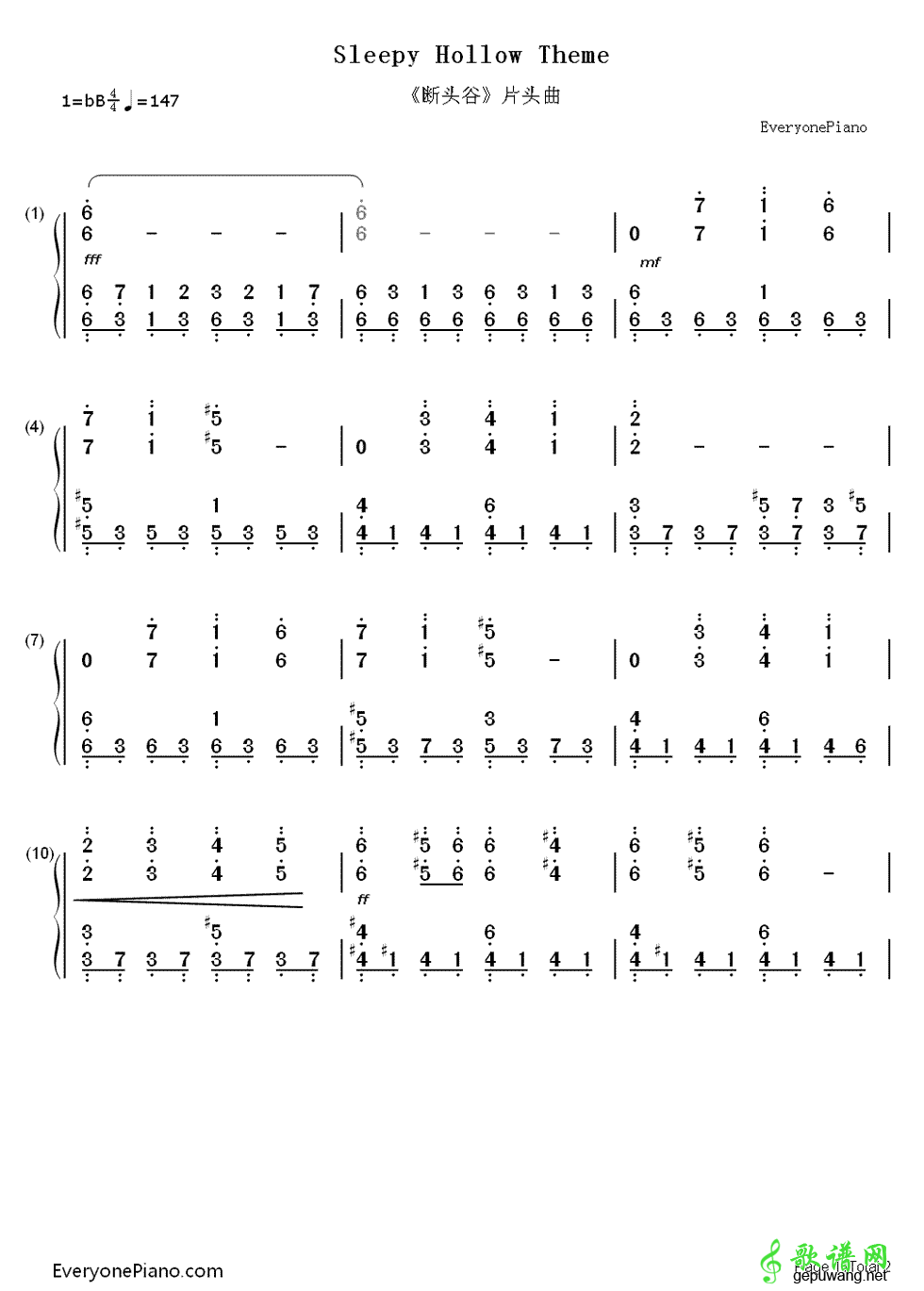Sleepy Hollow theme 《Sleepy Hollow断头谷》片头曲钢