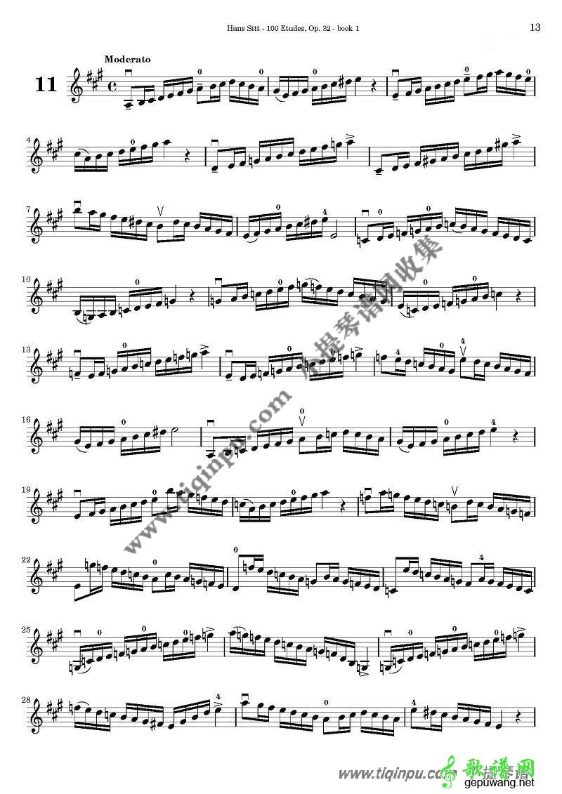 西特练习曲100首（8—13）