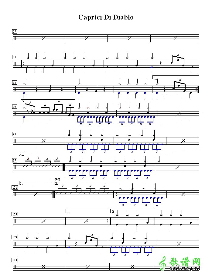 Caprici Di Diablo-Yngwie Malmsteen爵士鼓谱