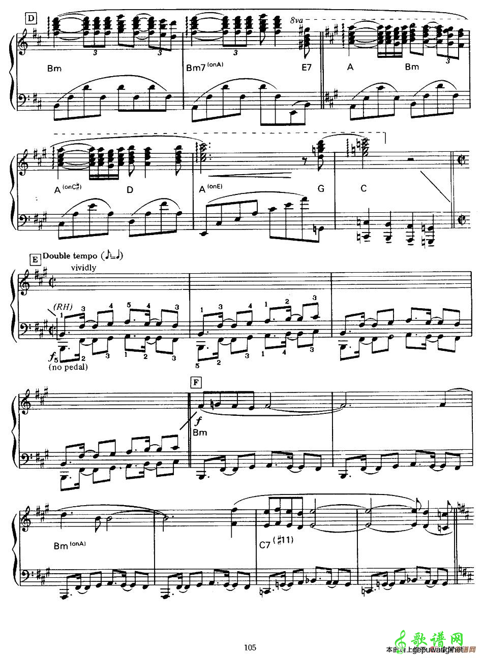 Le voyage dans la nuit (Theme from 'Midnight station')钢琴