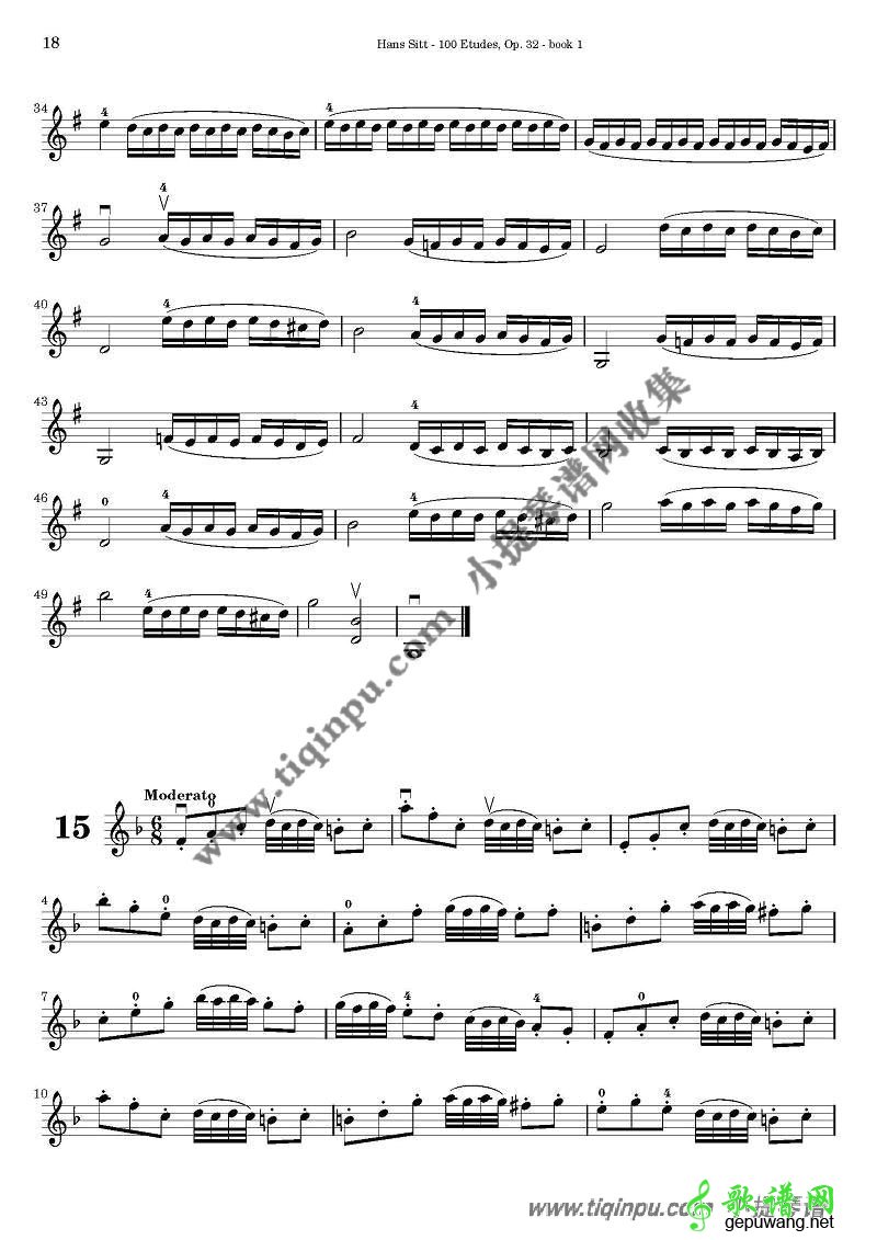 西特练习曲100首（14—20）