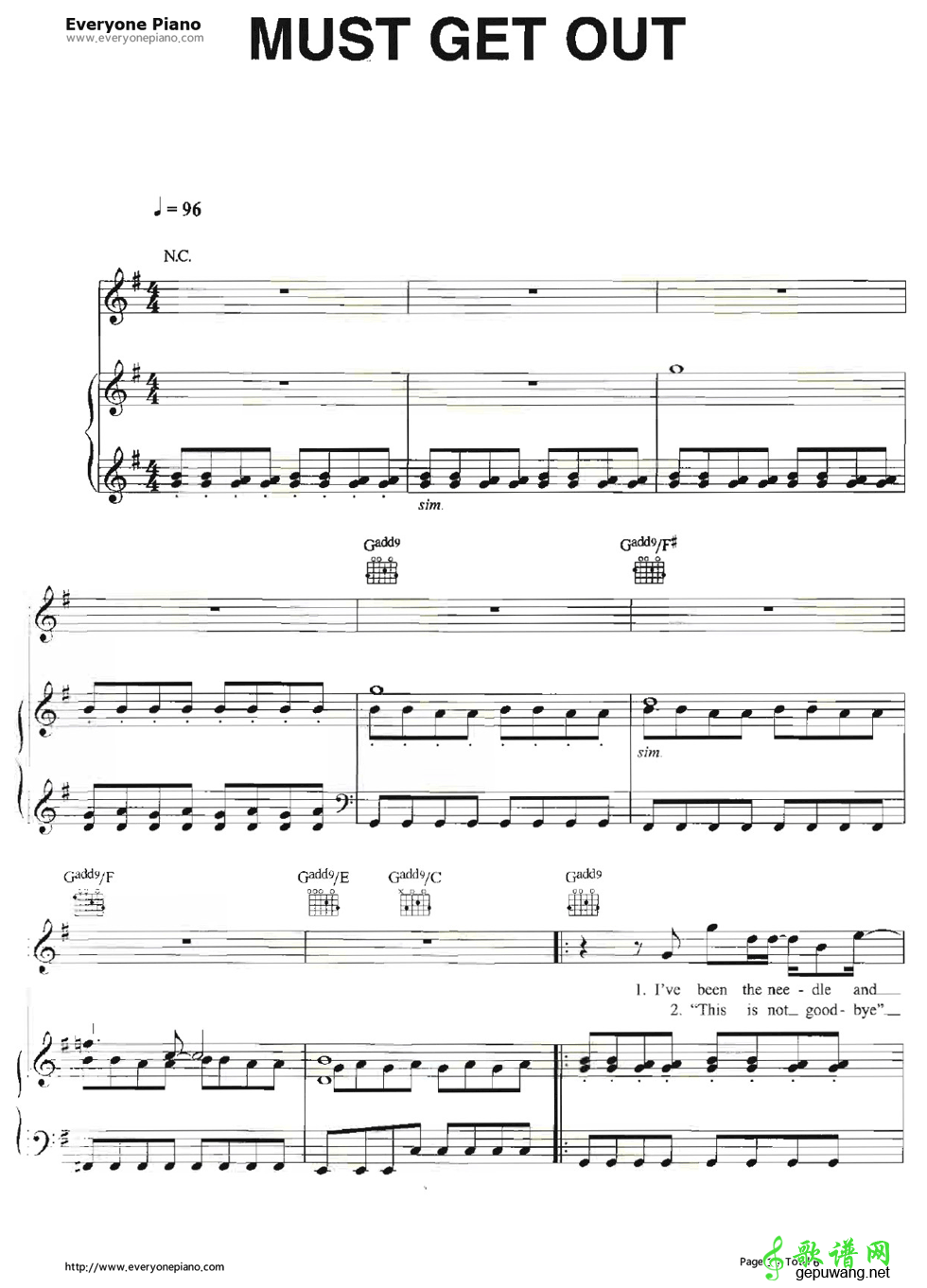 Must Get Out Maroon 5-Must Get Out 