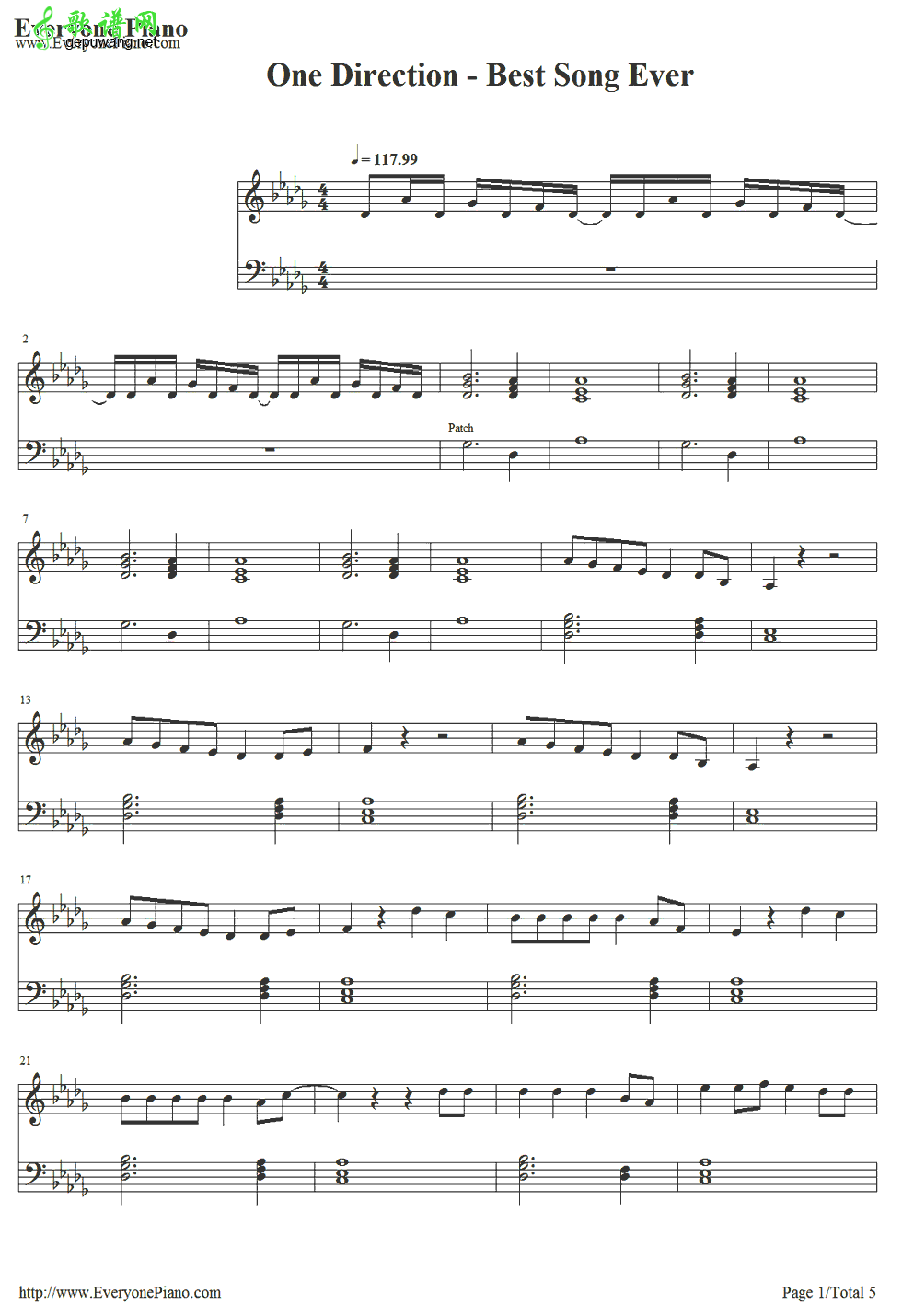 Best Song Ever One Direction-Best Song Ever 琴