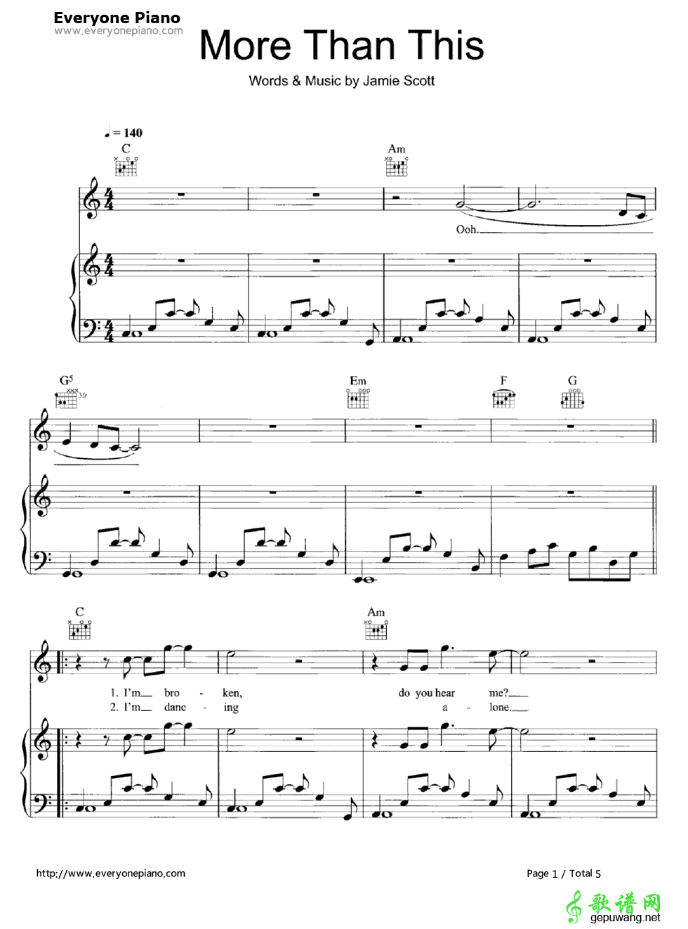 More Than This One Direction-More Than This 线