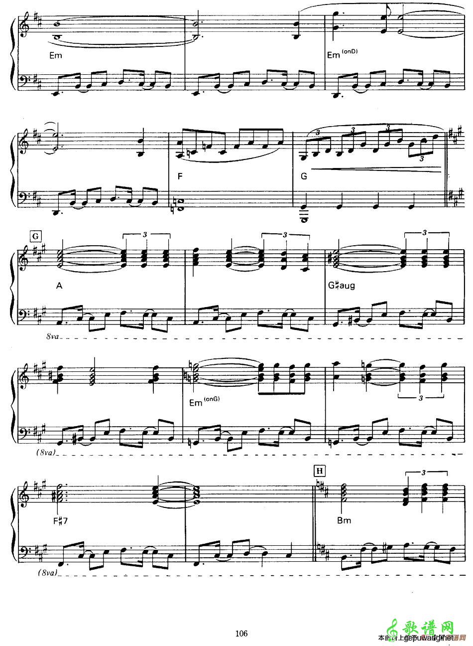 Le voyage dans la nuit (Theme from 'Midnight station')钢琴