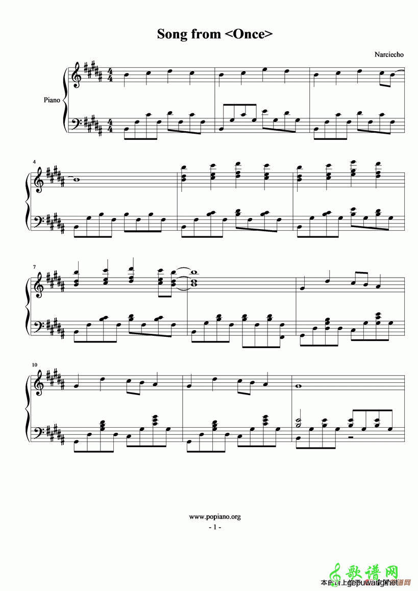 Song from 《Once》  