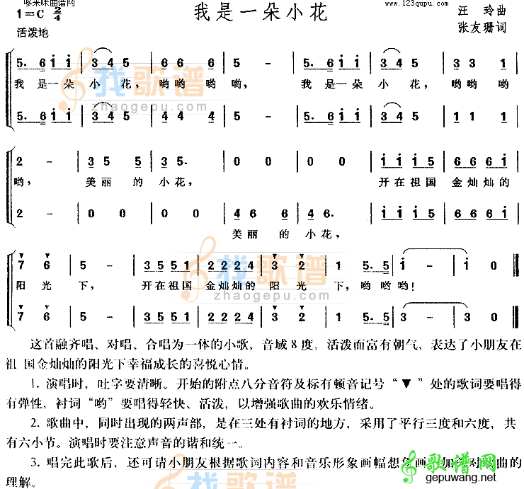 我是一朵小花