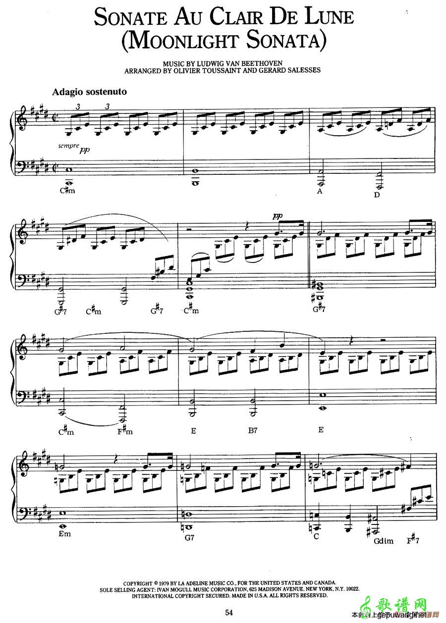 Sonate au Clair de Lune （Moonlight Sonata）  