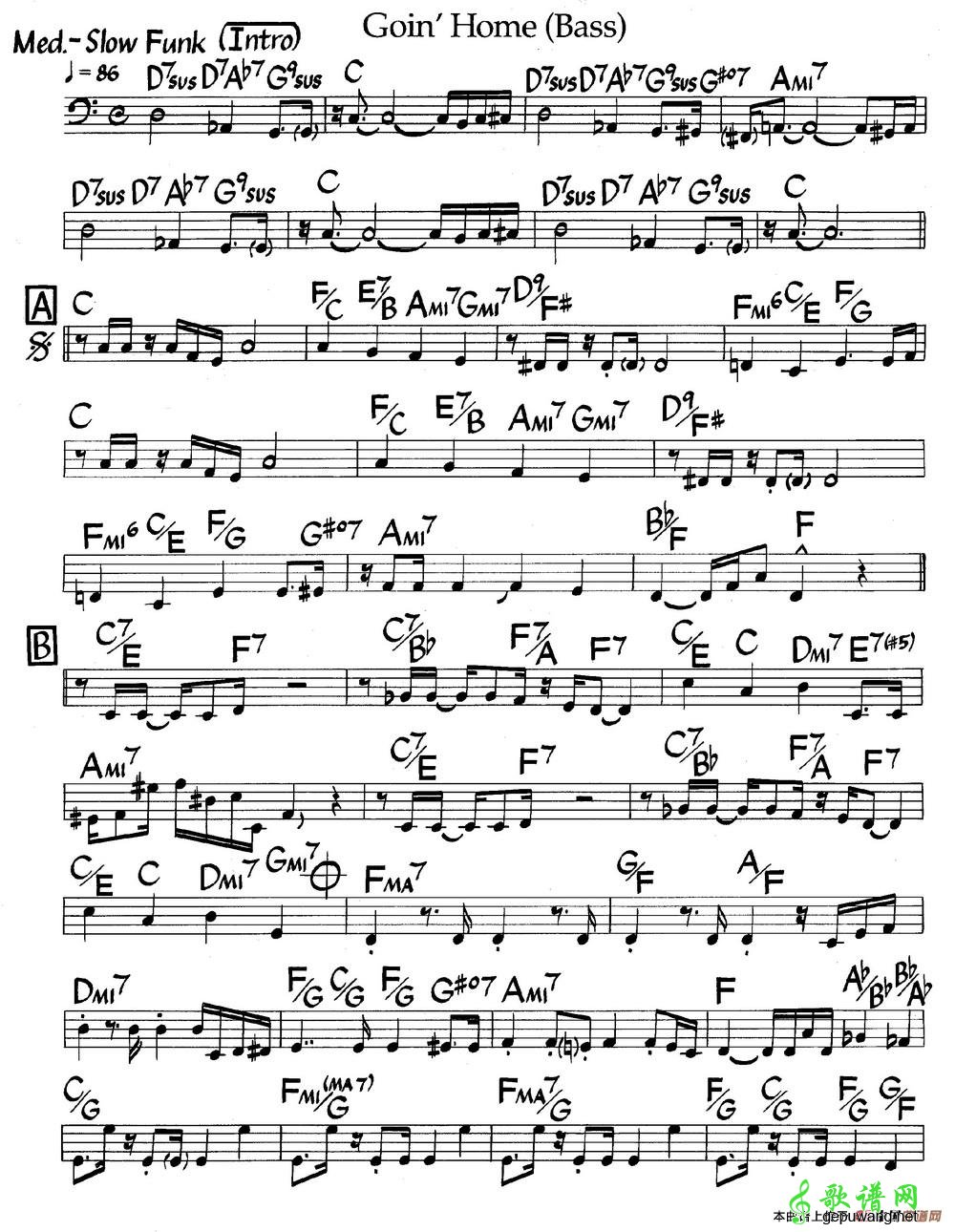 Goin' Home(Bass)  