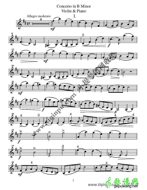 RIEDING里丁格b小调协奏曲（二级曲目）