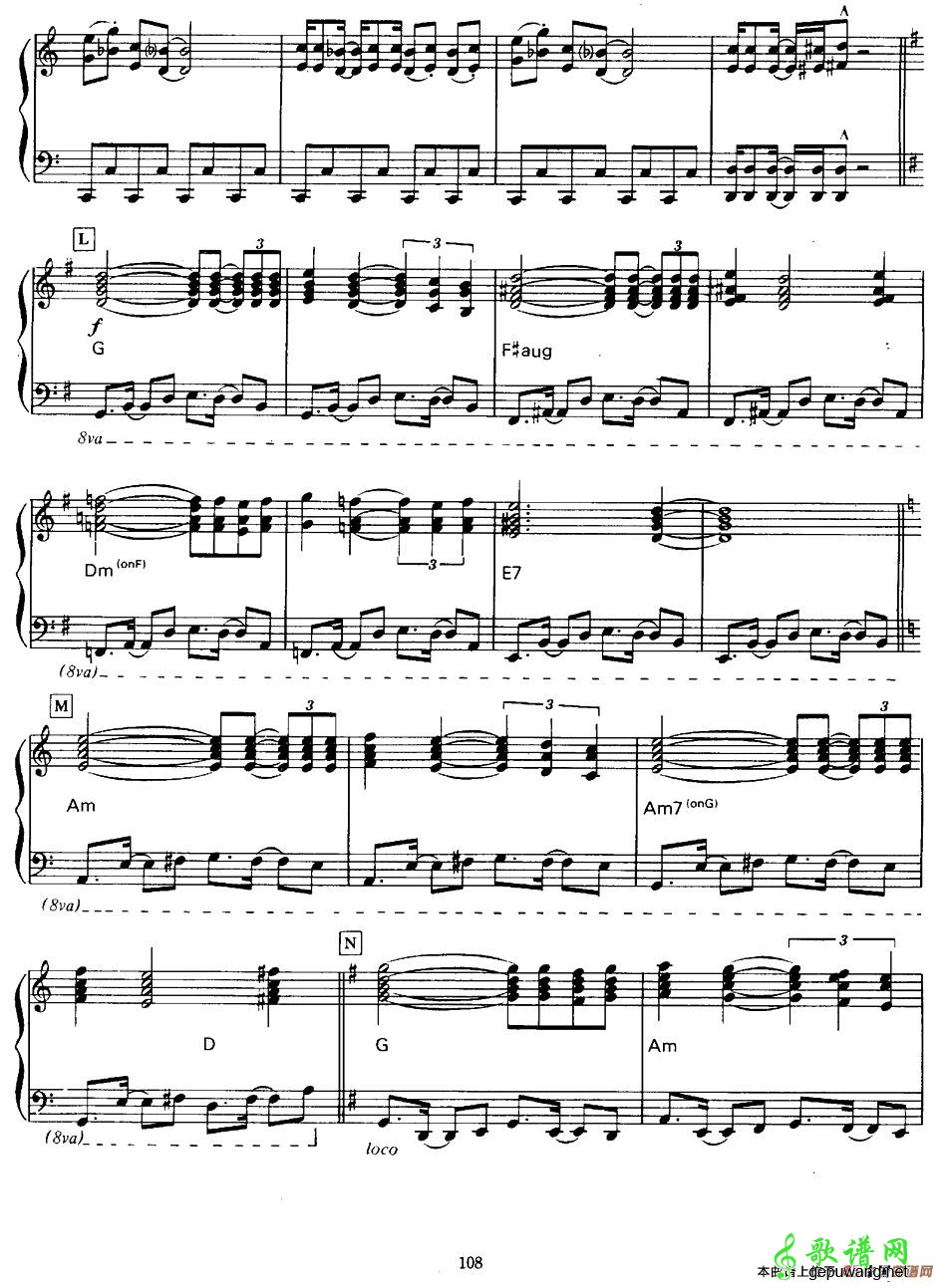 Le voyage dans la nuit (Theme from 'Midnight station')钢琴