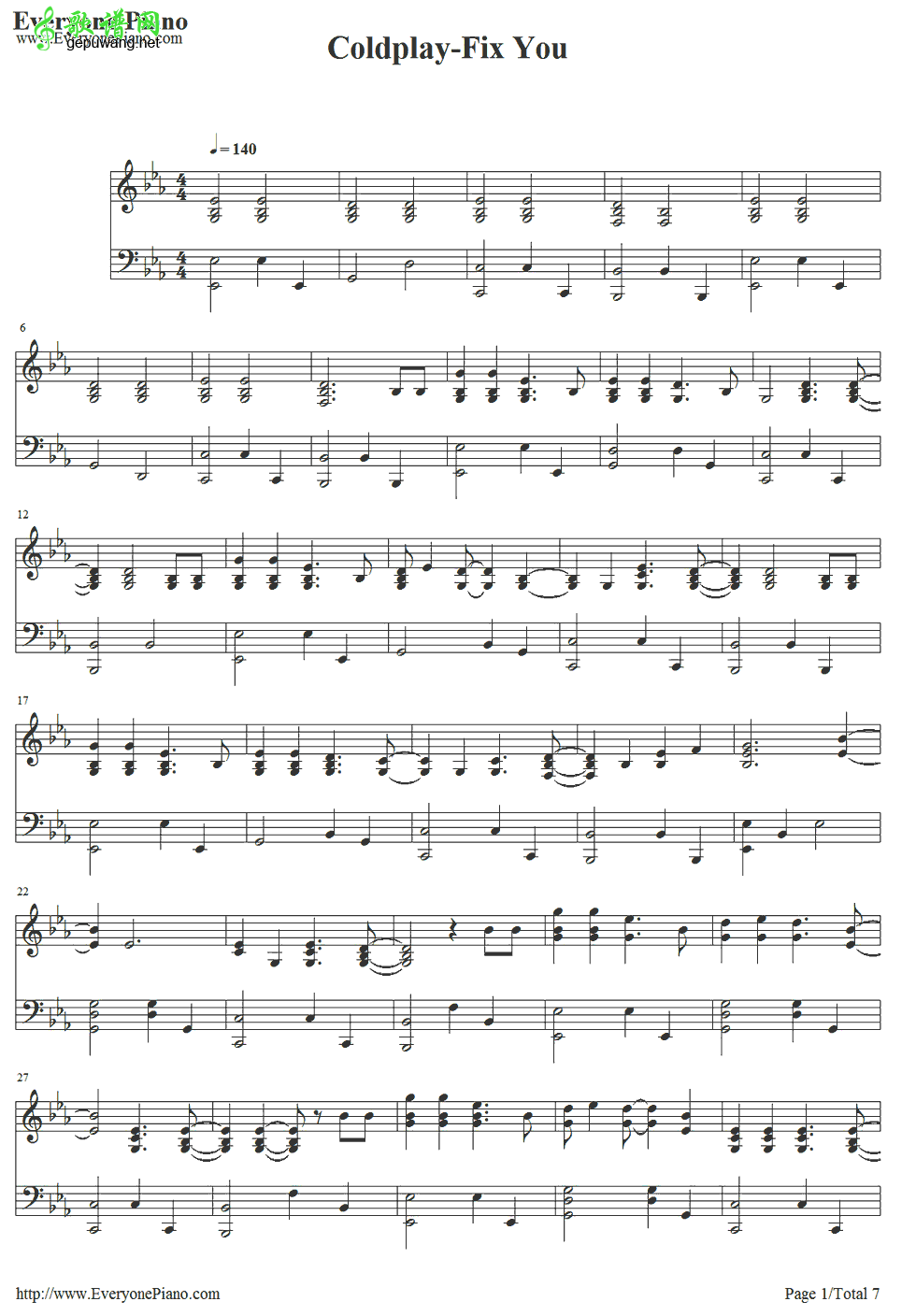 Fix You Coldplay-Fix You  