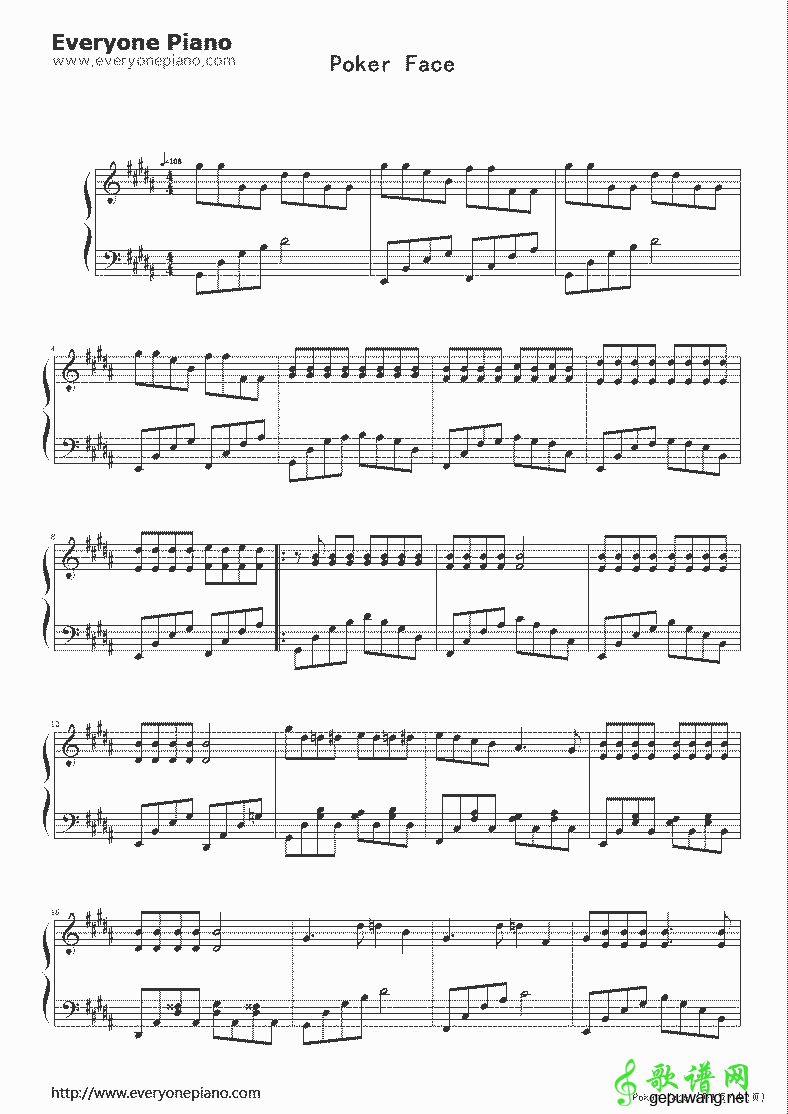 Poker Face lady gaga-Poker Face 