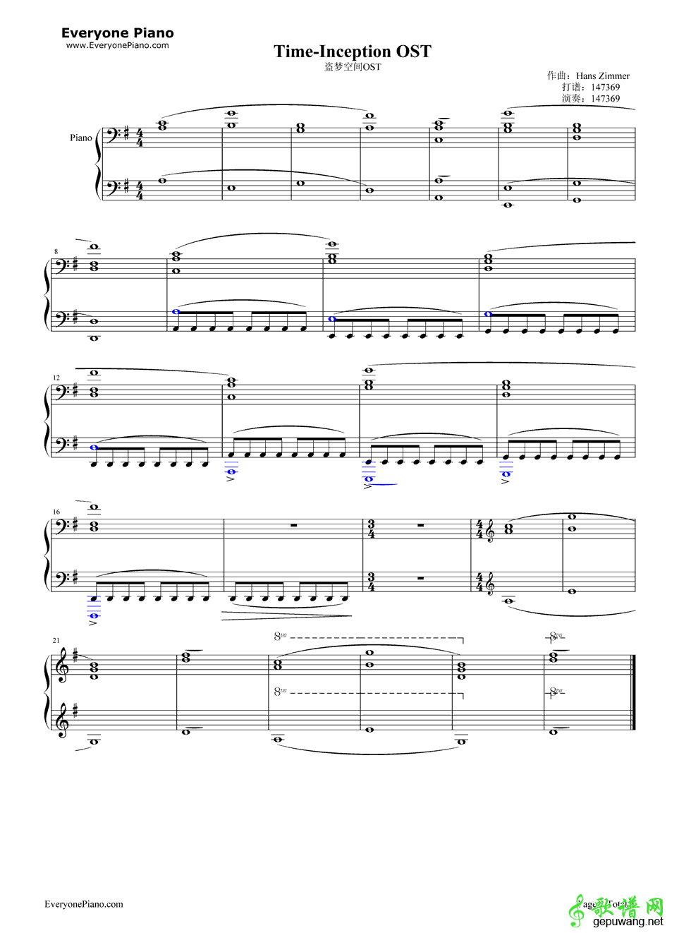 Time Hans Zimmer-盗梦空间Time 