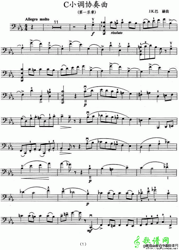 C小調协奏曲（第一乐章）