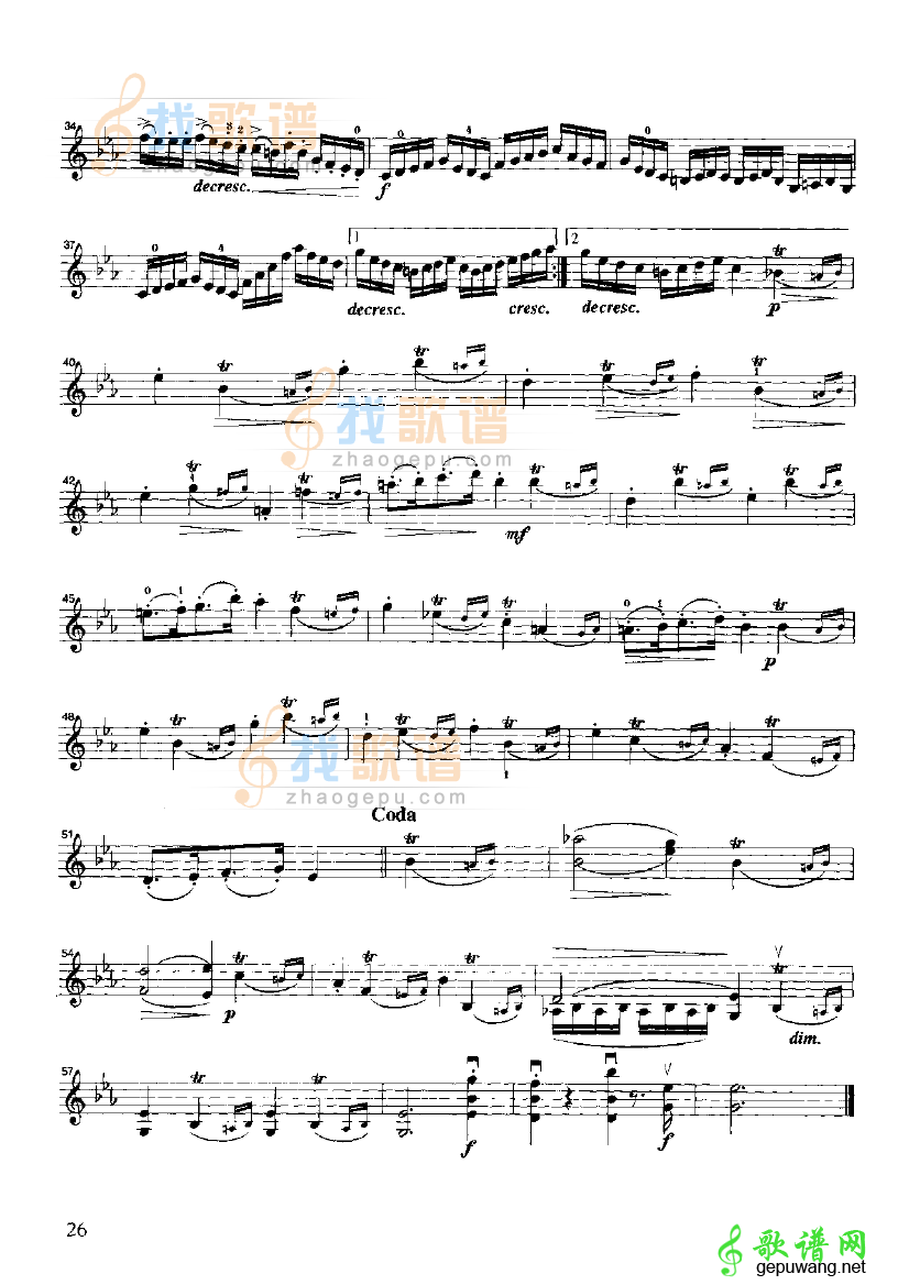 开塞小提琴练习曲36首13