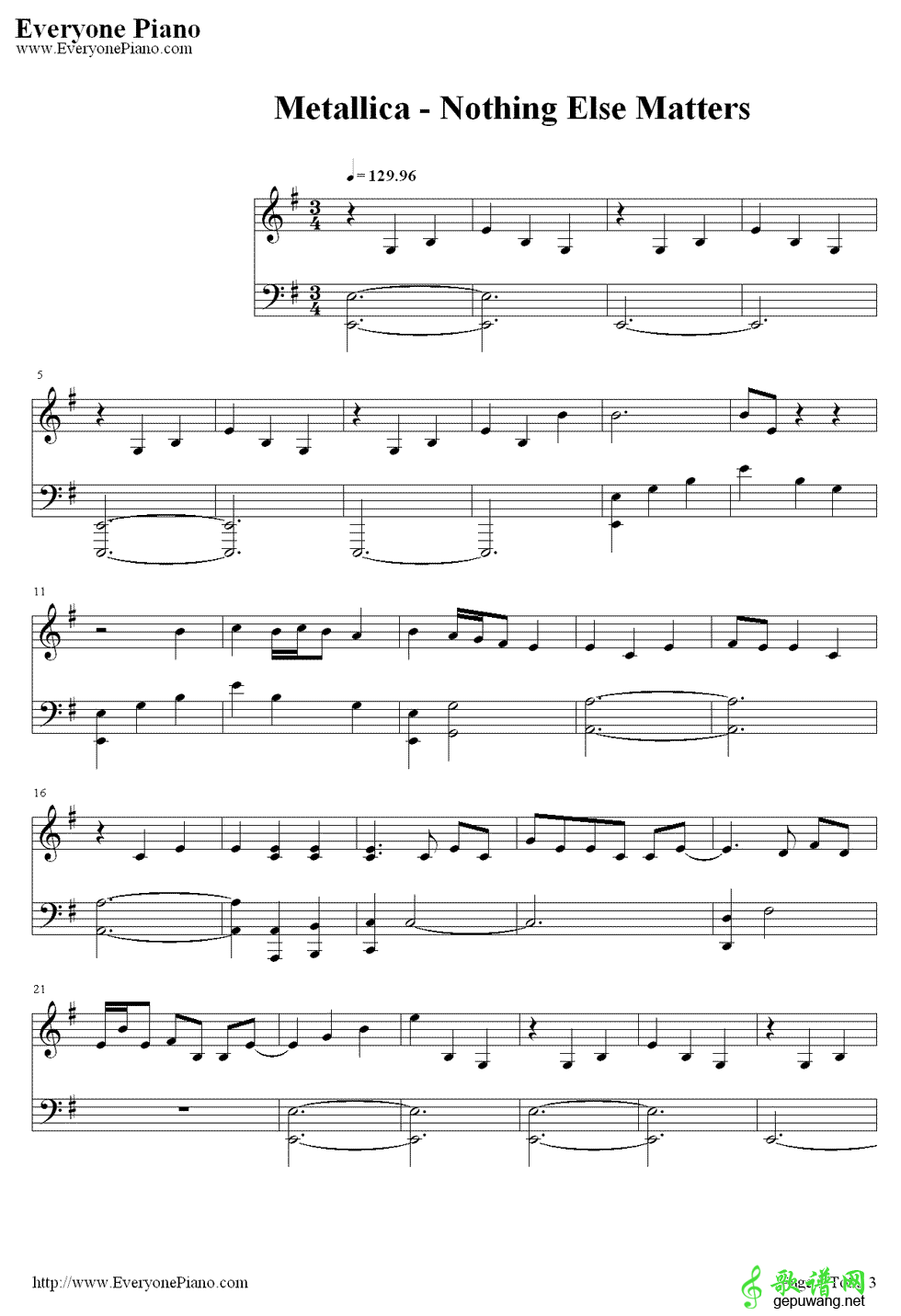 Nothing Else Matters Metallica-Nothing Else Matters