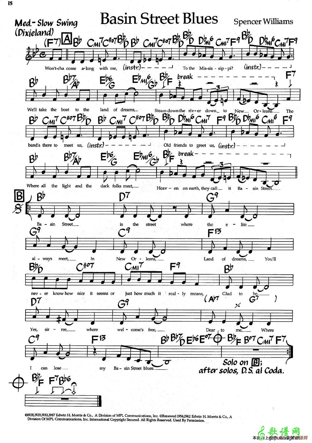 Basin Street Blues（盆地街蓝调）  