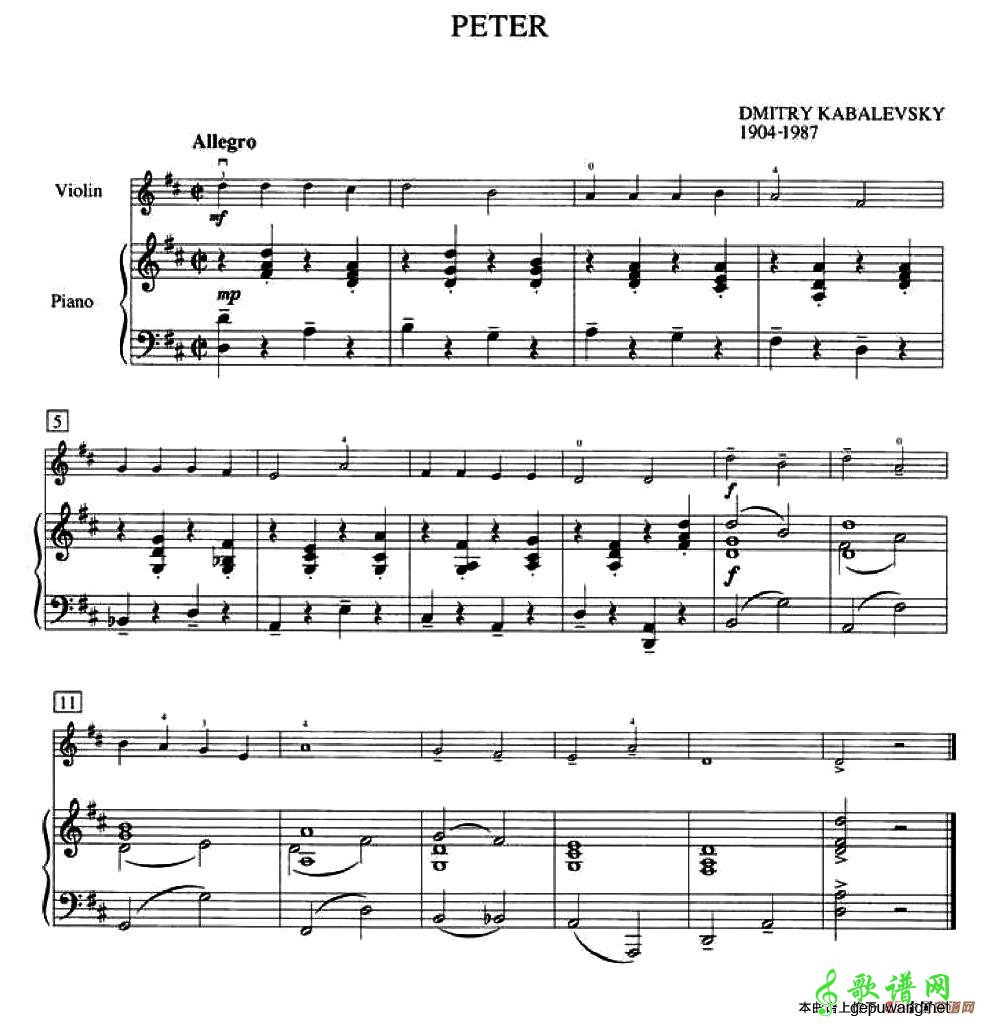 Dmitry Kabalevsky Peter