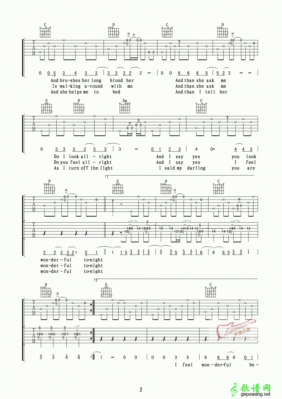 Wonderful tonightEric Clapton-Wonderful tonight吉