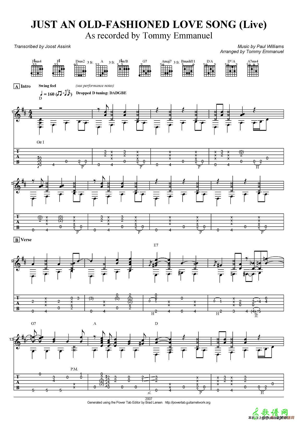 just an old fashioned love song