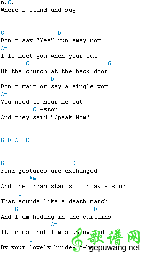 Speak now