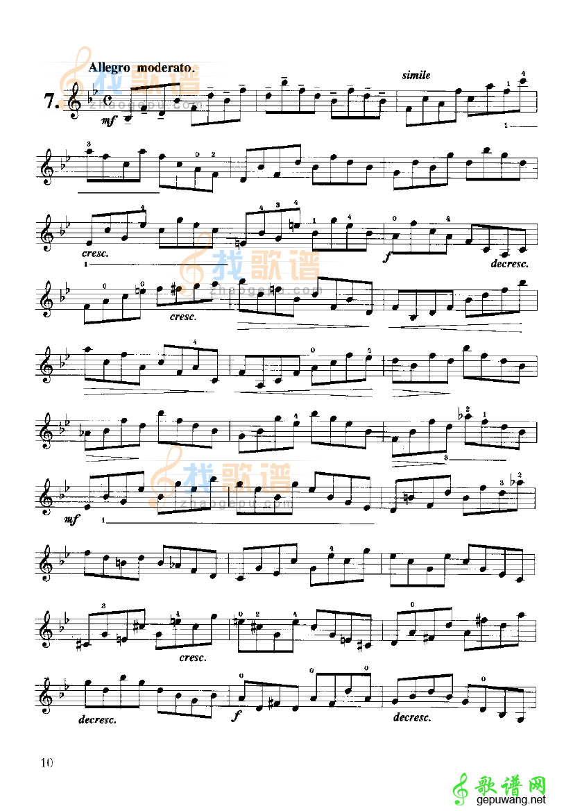 开塞小提琴练习曲36首7