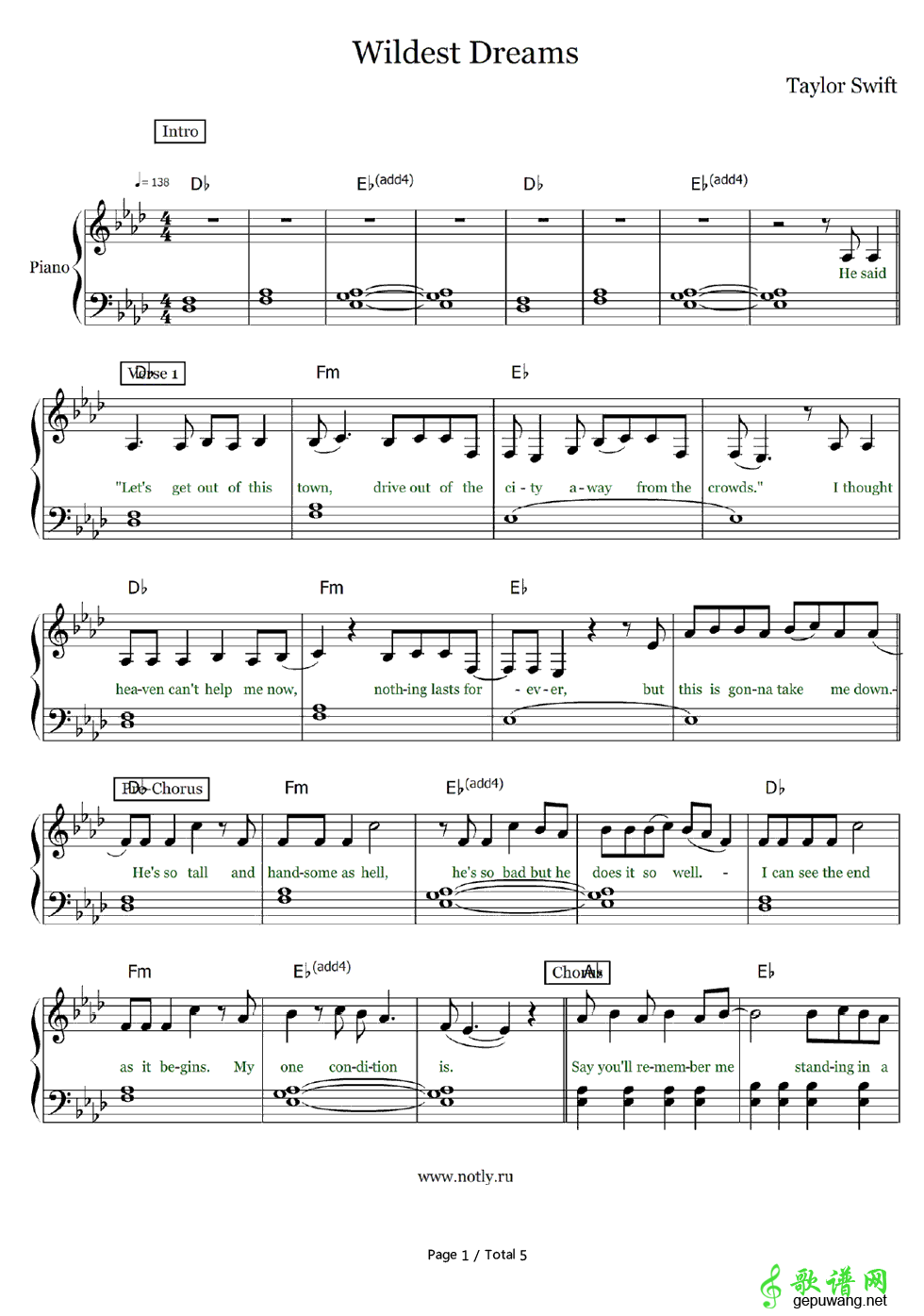Wildest Dreams Taylor Swift-Wildest Dreams 线