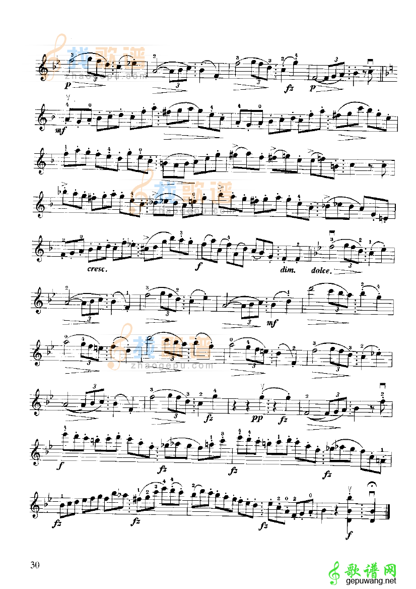 开塞小提琴练习曲36首15