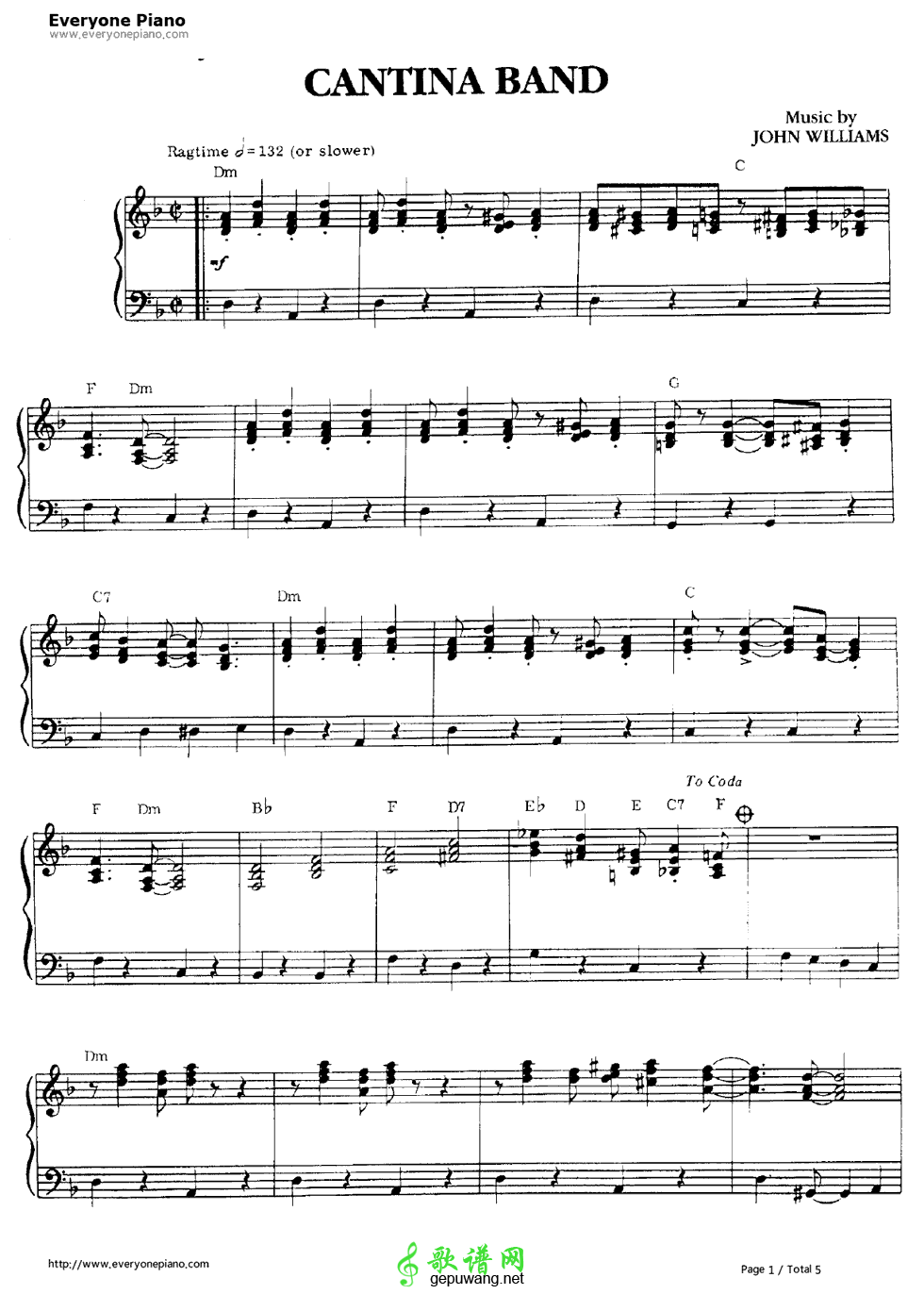 《Cantina Band》酒吧乐团曲  