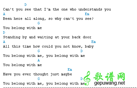 you belong with me