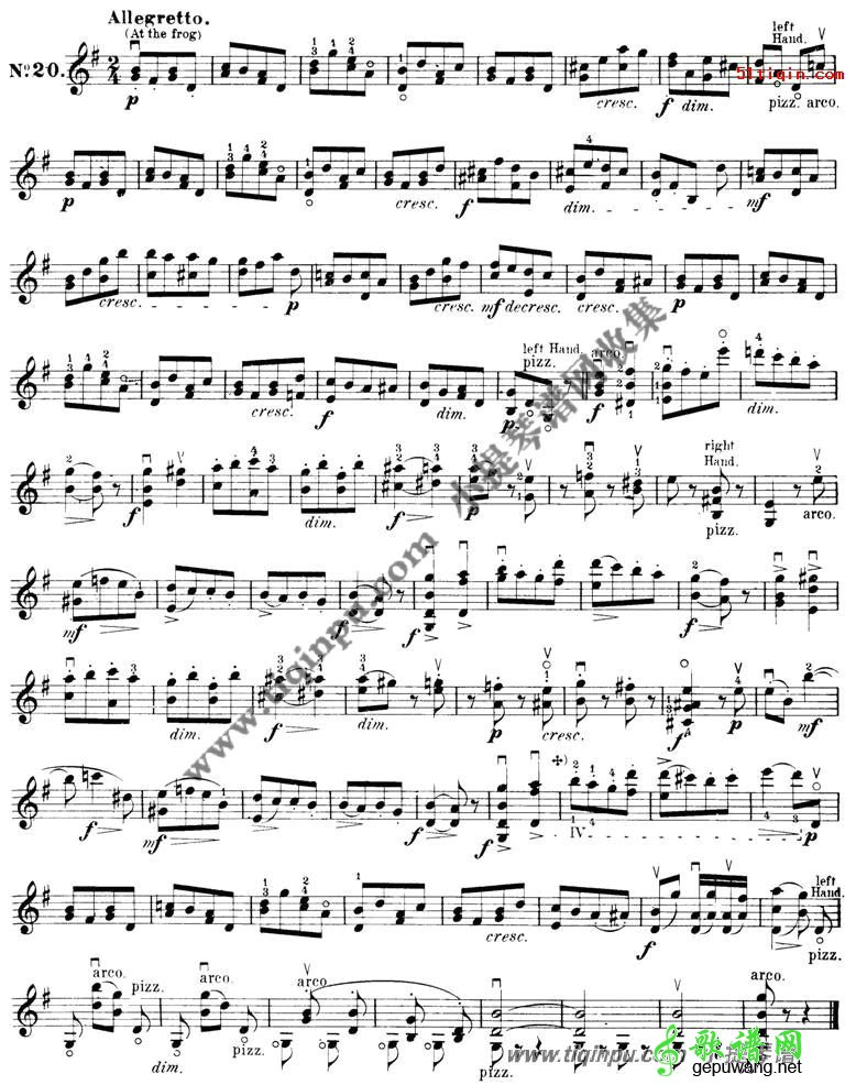 开塞36首小提琴练习曲（17-27）