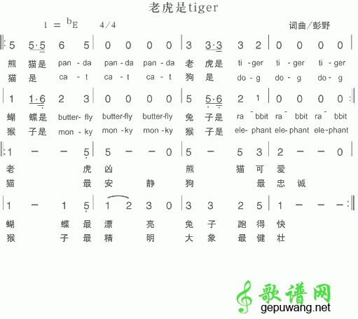 老虎是tiger