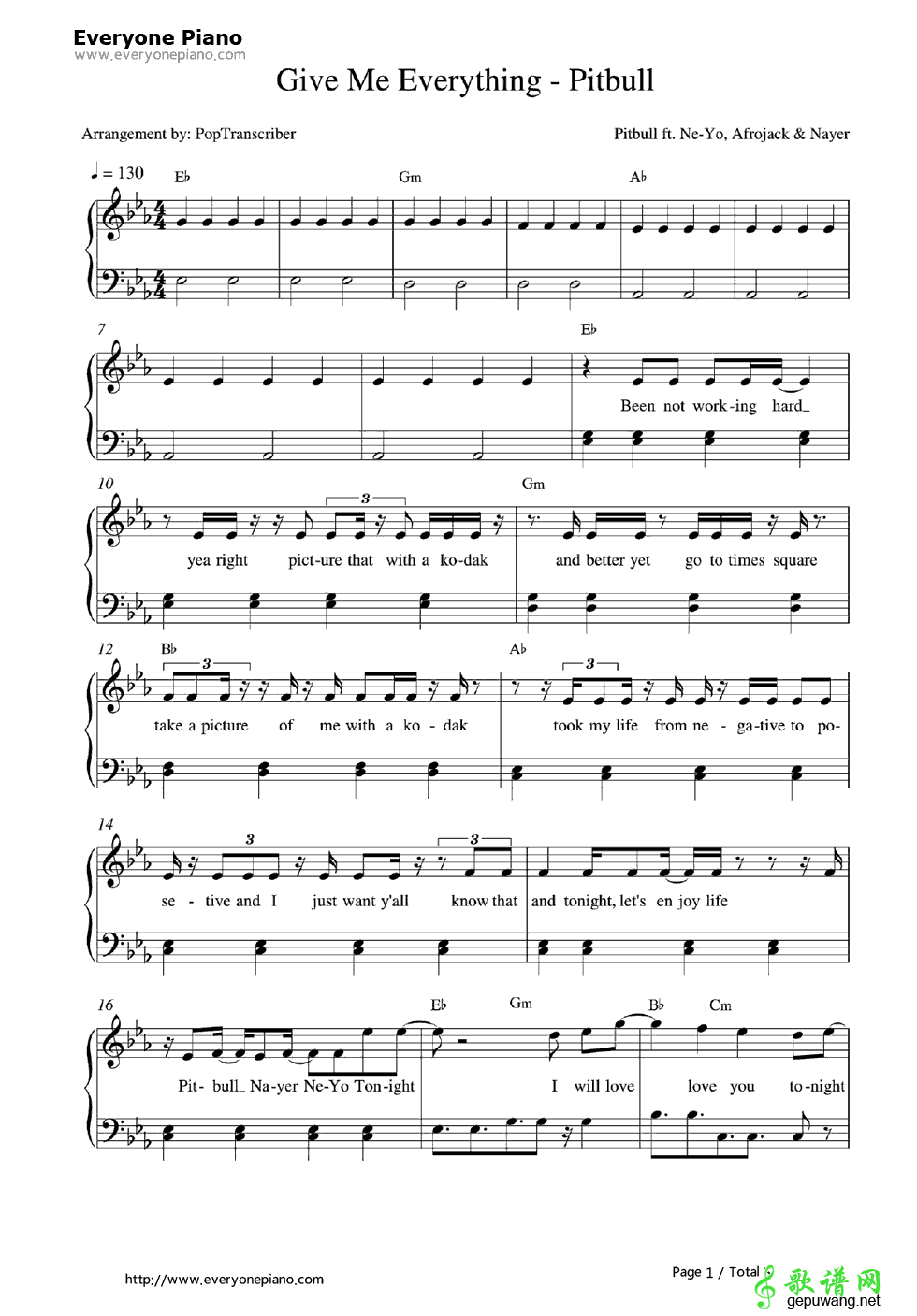 Give Me Everything Pitbull-Give Me Everything 