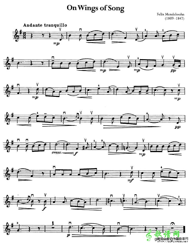 On Wings of Song