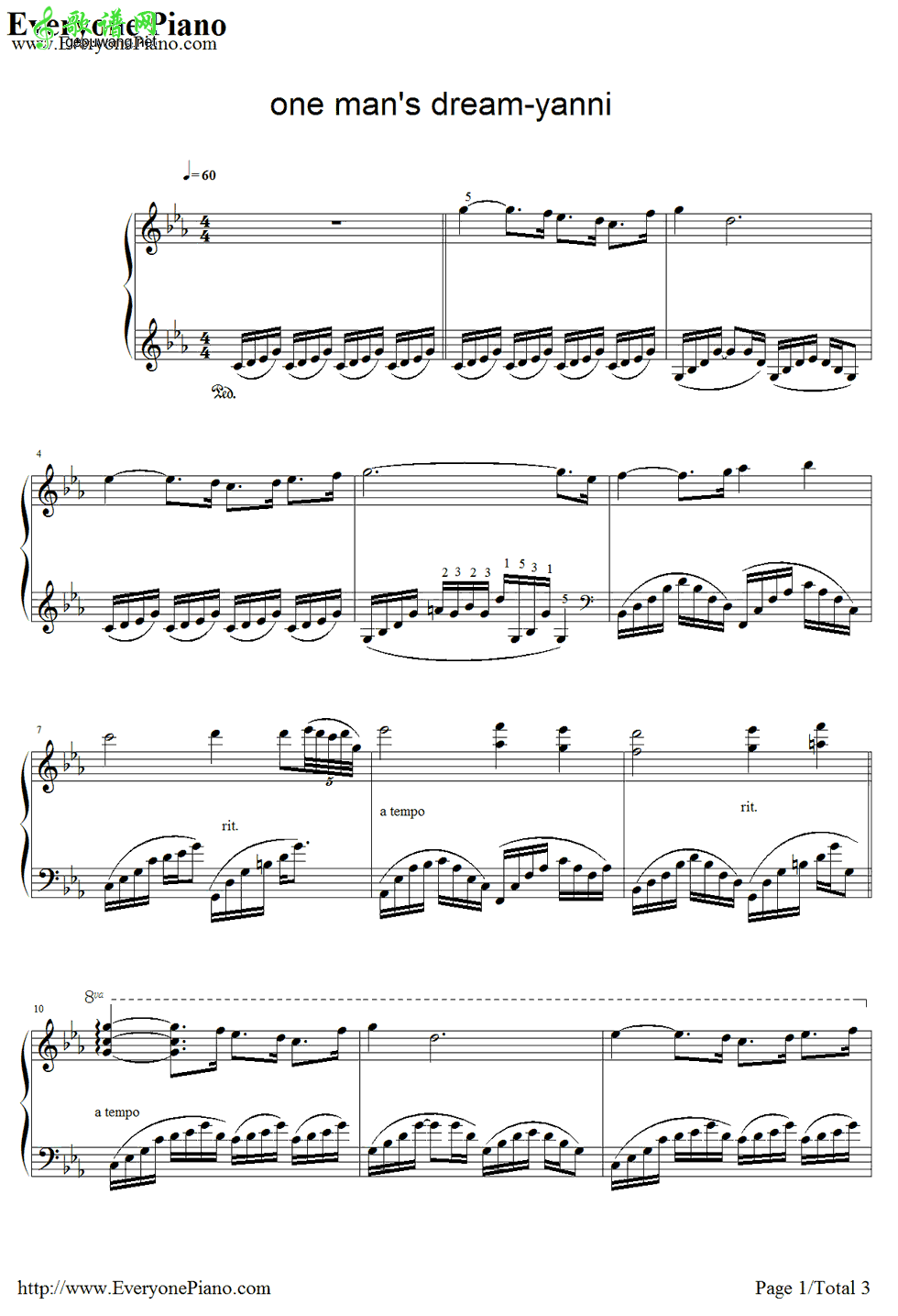 One Man's Dream 雅尼（Yanni）-One Man's Dream 简