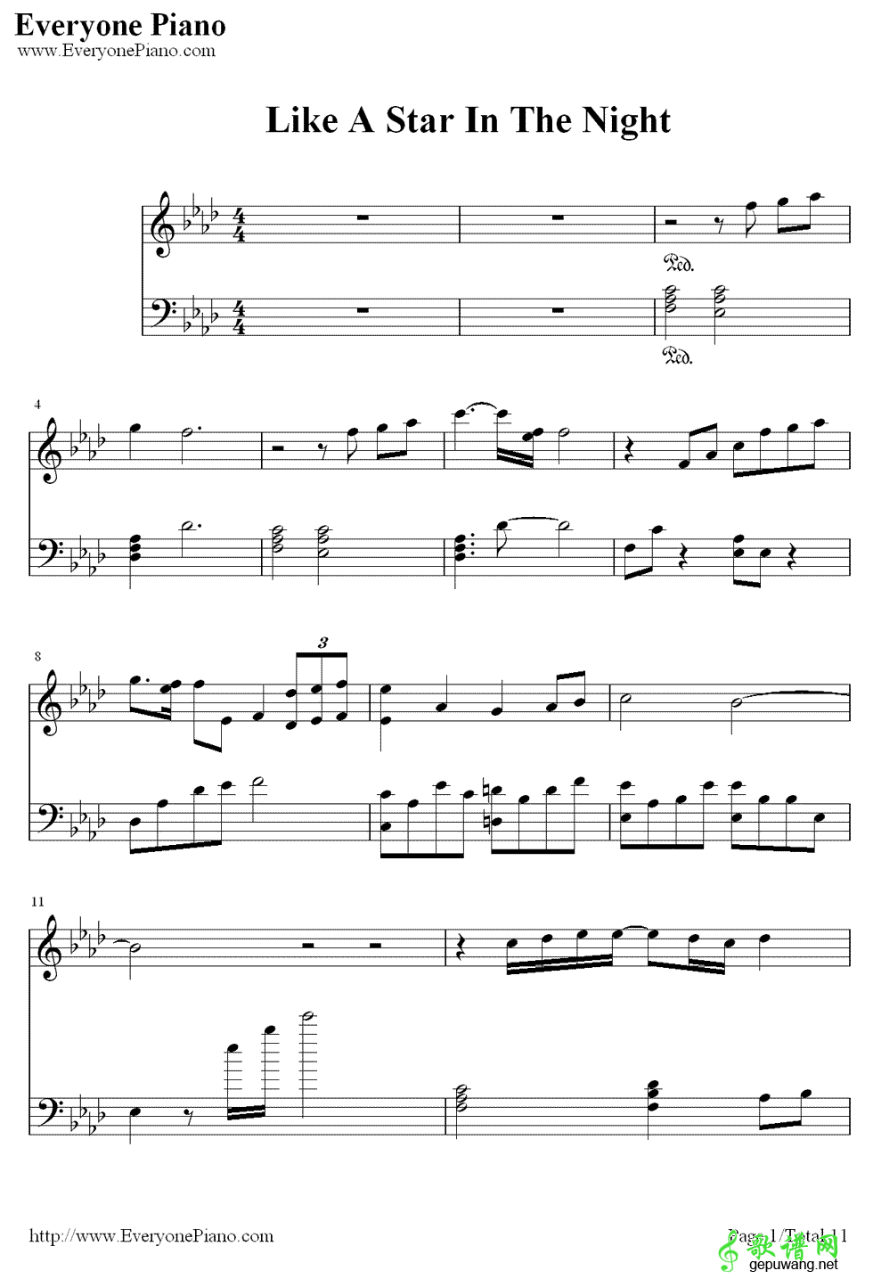 Like a star in the night 《黑暗天使》主题曲 