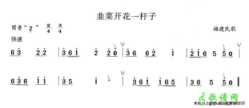 韭菜开花一竿子