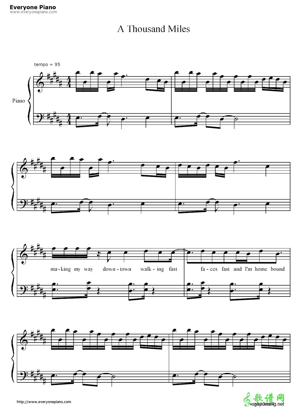 A Thousand Miles Vanessa Carlton-A Thousand Miles钢